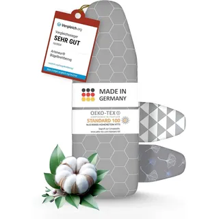 arteneur® - Made in Germany Bügelbrettbezug 150x50 | Hitzereflektierend | Gummizug | OEKOTEX100 | 5 Größen | Bügelbrettbezug für Dampfbügelstation und Dampfbügeleisen | Bügeltischbezug XXL