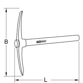 KS Tools Spitzhacke BRONZEplus 650 mm