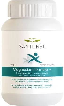 Santurel Magnesium Formula Plus Vitamin B6 Plus Taurin In Glycin 90 Kapseln