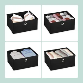 Relaxdays Kommode 65 x 43 x 33 cm Schwarz/Braun