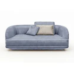 Segmüller Werkstätten Sofa "Miu" System Momoko Stoff Blau