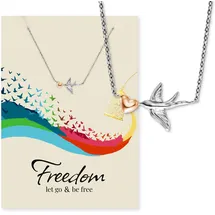 Engelsrufer Kette mit Anhänger Freedom Edelstahl Bicolor Blau/Silber