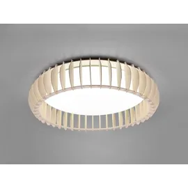 Trio Monte 1 LED Deckenleuchte 60 cm Holz Kunststoff weiß