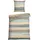 SCHIESSER Emilia Gestreift Petrol 155 x 220 cm + 80 x 80 cm