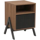 Mendler Nachtschrank HWC-O40 59 x 40 x 40 cm Beige