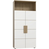 Kleiderschrank Aachen 6 weiß 91x197x42 Wäscheschrank Schrank Regal Jugendzimmer