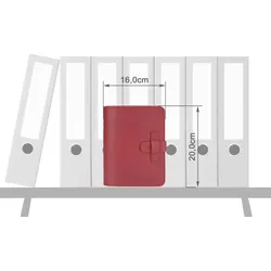 Ruitertassen Terminplaner A6 (16x20cm) Leder rot Terminkalender mit Systemeinlage und Kalender 1 Woche auf 2 Seiten 2025