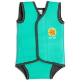 bblüv Wräp Kinder-Neoprenanzug, Schwimmweste, warme Neopren-Schwimmweste für Babys und Kleinkinder, Schwimmweste für Jungen und Mädchen, mit Klettverschluss, LSF-Schutz und Tragetasche (Aqua, klein)