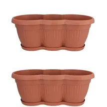 Hti-Living Blumenkasten 40 x 17 x 19 cm Orange