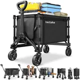 Tectake Bollerwagen faltbar schwarz