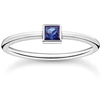 Thomas Sabo TR2395-699-32 Silberring für Damen Blauer Stein, 52/16,6