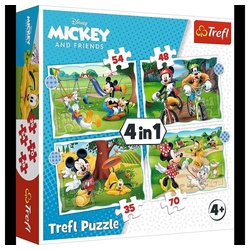 Trefl Puzzle 4 in 1 Puzzle - Mickey Mouse nice day, Puzzleteile