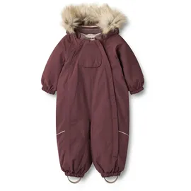 Wheat Schneeoverall "Snowsuit Nickie Tech", Mädchen, Gr. 98, N-Gr, lila (lila dawn), Obermaterial: 100% Polyester. Fleece: 100% Polyester. Futter: 100% Polyester. Wattierung: 100% Polyester, normal, Overalls, wasserdicht, atmungsaktiv und leicht wattiert