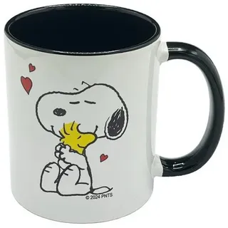 ONOMATO! Tasse Peanuts Snoopy Woodstock, aus Keramik schwarz
