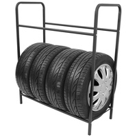 Stillerbursch Felgenbaum Reifenregal, für 8 Reifen, bis 225 mm Reifenbreite, 1-tlg., Standregal für 8 Räder schwarz