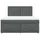 vidaXL Boxspringbett mit Matratze Dunkelgrau 180x200 cm Stoff