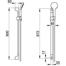 Keuco Edition 400 Brauseset Verchromt 51587010900