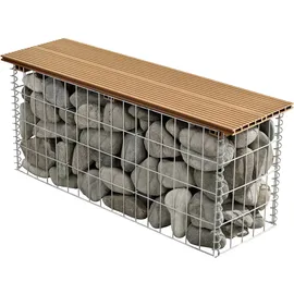 pro.tec Gabionenbank 100 x 45 x 30 cm