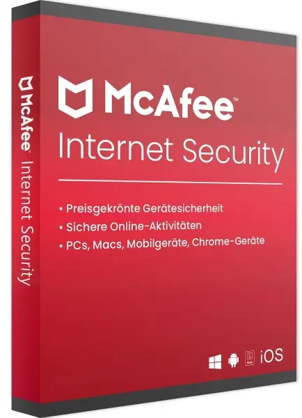 McAfee Internet Security 2025 | Sofortdownload + Produktschlüssel | 3 Geräte | 2 Jahre