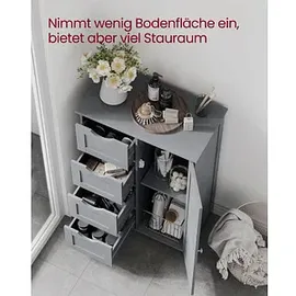 VASAGLE Badschrank grau 55,0 x 28,5 x 82,0 cm