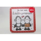 Sheepworld - 45461 - Untersetzer, Schaf, Du bist mein Lieblingsmensch!, Kork, 9,5cm x 9,5cm