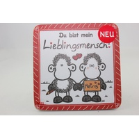 Sheepworld - 45461 - Untersetzer, Schaf, Du bist mein Lieblingsmensch!, Kork, 9,5cm x 9,5cm