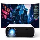 Wielio HD Beamer 1080 P Auflösung, Mini Beamer mit Bluetooth und WiFi, 18000 Lumen 4K Unterstützung, Kompatibel mit iOS/Android/Laptop/Xbox (Schwarz)