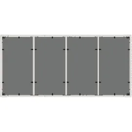 vidaXL Gartentisch mit Glasplatte 190 x 90 x 75 cm Weiß