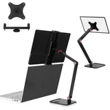 Portable Monitor Holder for 4-17.3 Inch Screen, Tablet Stand for iPad,Kindle, VESA Mount Monitor Stands, Echo Show 15 Stand, Universal Expandable Display Holder Height Adjustable Up to 16.5''
