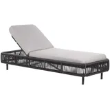 Beliani Gartenliege 70 x 33 x 190 cm Grau
