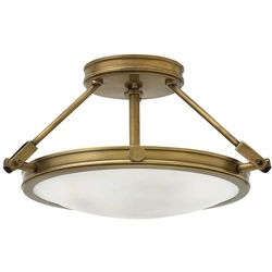 Deckenleuchte Lampe Retroleuchte Wohnzimmerleuchte Stahl Glas Messing D 41,7 cm