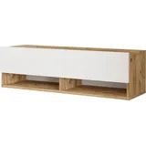 [en.casa] Fernsehtisch Laitila 100x31,5x29,5cm Eiche rustikal/Weiß