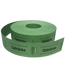 Gutscheinrolle Getränke grün 601058 1000Abrisse