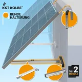 Photovoltaik Balkonkraftwerk Halterung Befestigung 2 Module Geländer rund