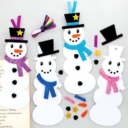 Schneemann Mix & Match Lesezeichen Set (pro Set 8) Bastelaktivitäten zu Weihnachten