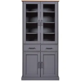 Interlink Vitrinenschrank Forenzo 4T2S  grau