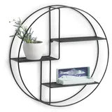 Zeller Wandregal 55 x 12 x 55 cm Schwarz