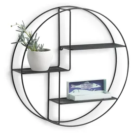 Zeller Wandregal 55 x 12 x 55 cm Schwarz