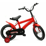 NeNchengLi 14 Zoll Kinderfahrrad für Mädchen/Jungen Kinderfahrrad Auxiliar für 2-4 Jahre alt (Red)