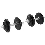 Gorilla Sports Kurzhantelset Gummi 20 kg schwarz