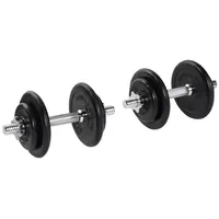 Gorilla Sports Kurzhantelset Gummi 20 kg schwarz