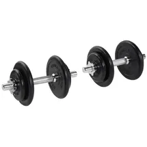 Gorilla Sports Kurzhantelset Gummi 20 kg schwarz