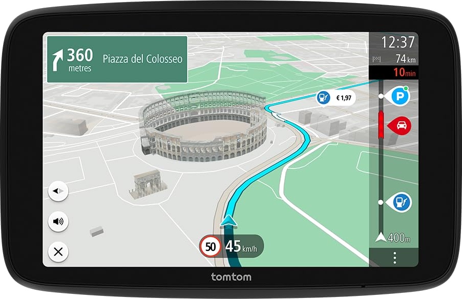 TomTom Navigationsgerät GO Superior (7 Zoll, Stauvermeidung dank TomTom Traffic, Karten-Updates Welt, schnelle Updates via WiFi, Verfügbarkeit von Parkplätzen, Kraftstoffpreise) - NEUE SOFTWARE