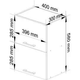 Akord Hängeschrank Küchenschrank Akord Oliwia G2 40 x 58 x 30 cm Weiß