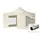 TOOLPORT 4x4m Faltpavillon Alu 40mm, Seitenteile, Creme