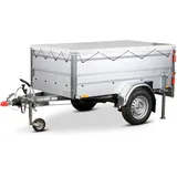 Stema PKW-Anhänger 'Basic Plus 1000' gebremst 1000 kg mit Bordwandaufsatz und Flachplane