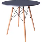 Aga Esstisch 80 cm Grau - Grau