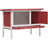 Tidyard Kaninchenstall mit 1 Ebene Witterungsbeständig Kleintierstall Hasenstall Kaninchenkäfig Hasenkäfig Kleintierhaus Kleintierstall Kleintiergehege Holzkäfig Rot Holz