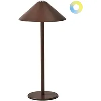 Beliani Kabellose LED Tischlampe FRANCOLI mit Dimmer Metall Braun