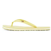 Tommy Hilfiger Damen Flip Flops Strap Beach Sandals mit Logo, Gelb (Meringue), 40